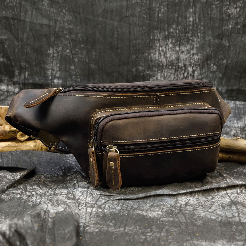 Retro Leather Fanny Pack - Image 3