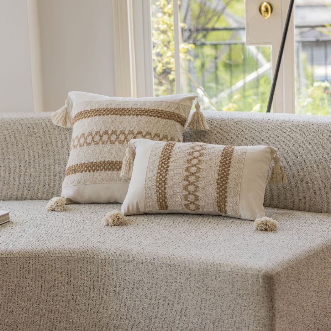 Jacquard Couch Pillow Bed Head Cushion Cover