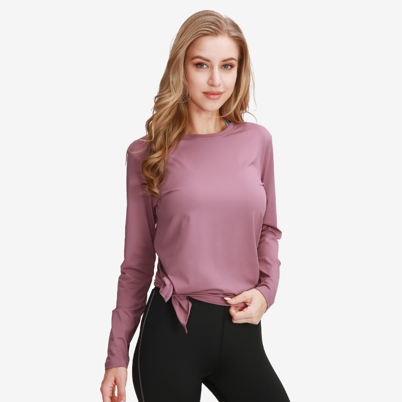 Women Long Sleeve Summer Yoga Tops - Image 3