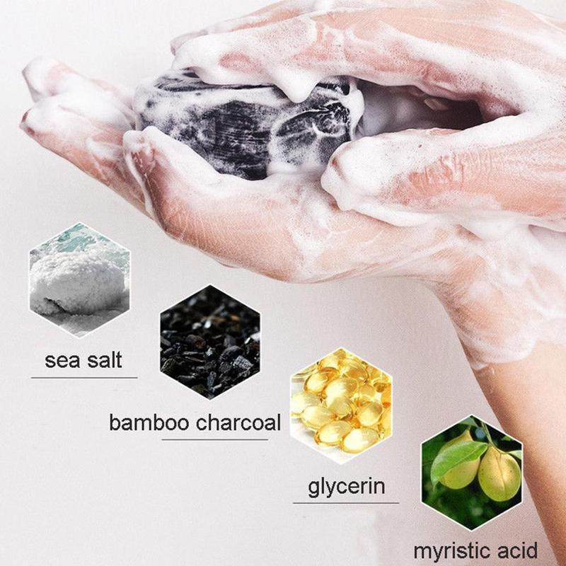 Natural Bamboo Charcoal Handmade Soap - Image 4