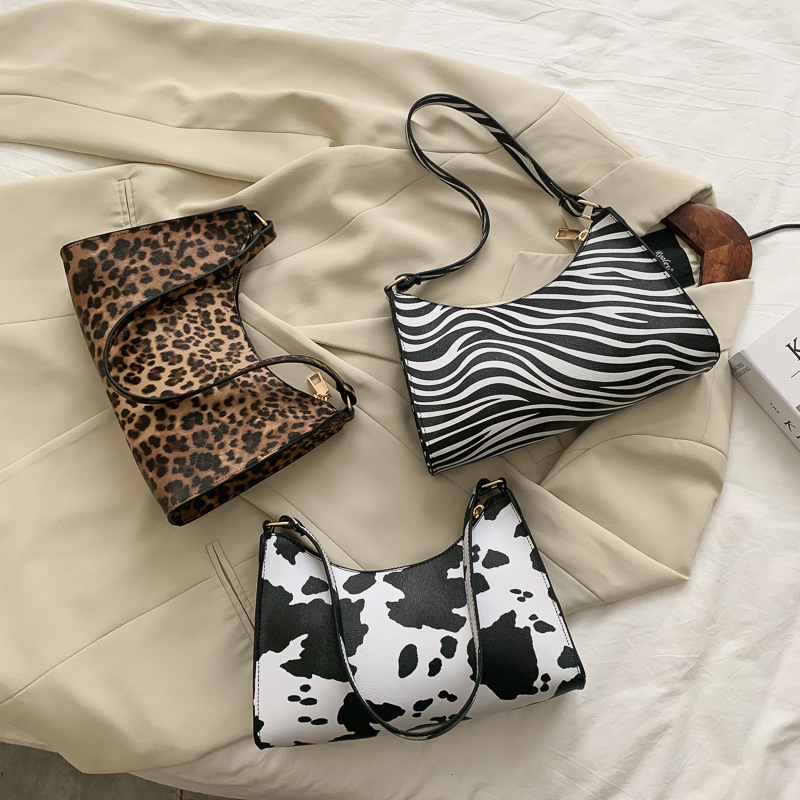 Fashion Leopard Striped Spotted Underarm Bag