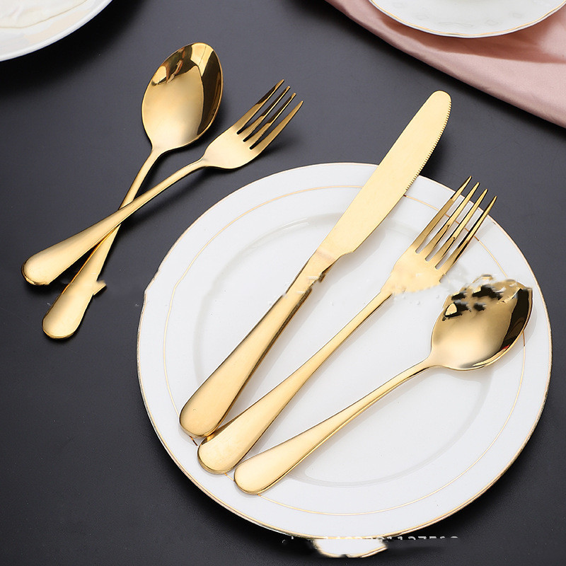 45-Piece Golden Cutlery
