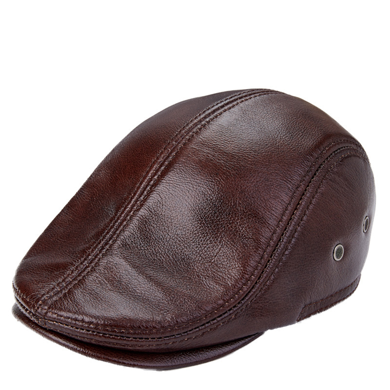Genuine Cowhide Flaps Beret Hats