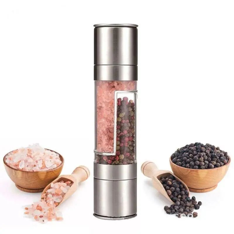 2 In 1 Manual Stainless Steel Salt Pepper