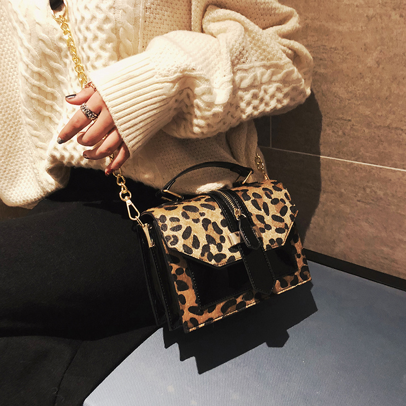 Korean Style Leopard Print Shoulder Bag
