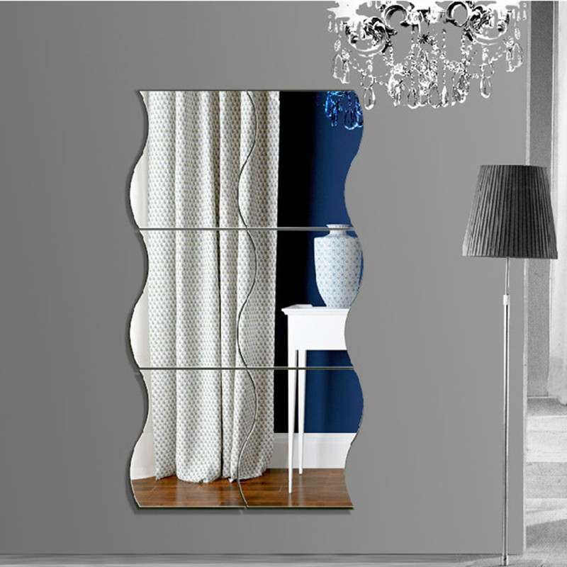 Six-Piece Mirror 3D Wall Sticker