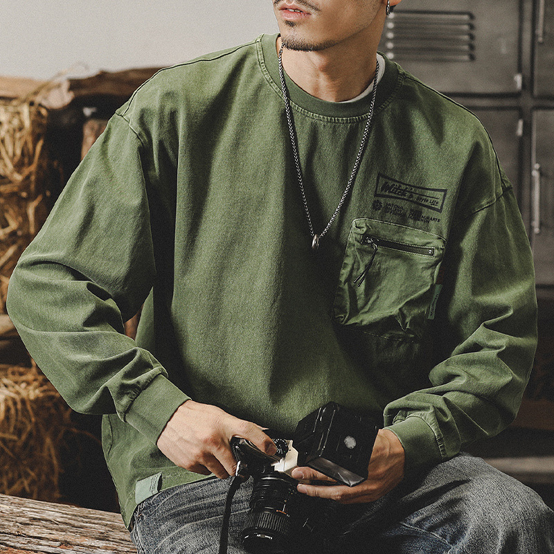 Retro Cotton Long-Sleeved T-Shirt - Image 7