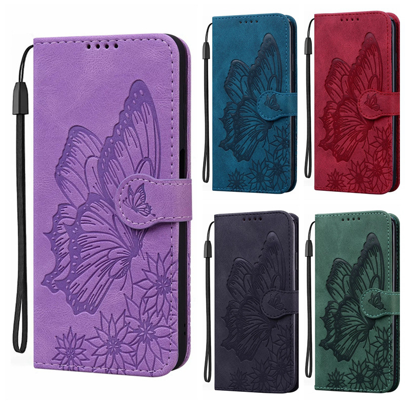 Retro Big Bowknot Embossed Leather Phone Case - Image 9