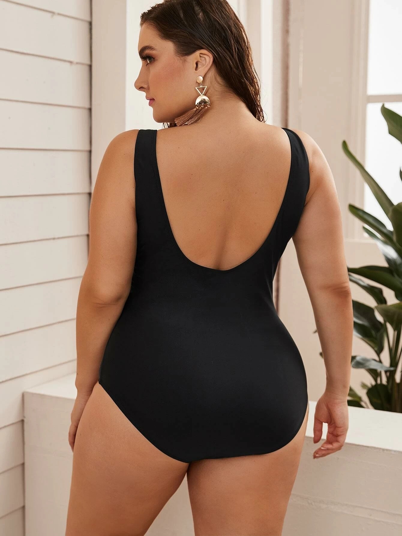 Plus Size One-piece Printed Swimsuit - Image 7