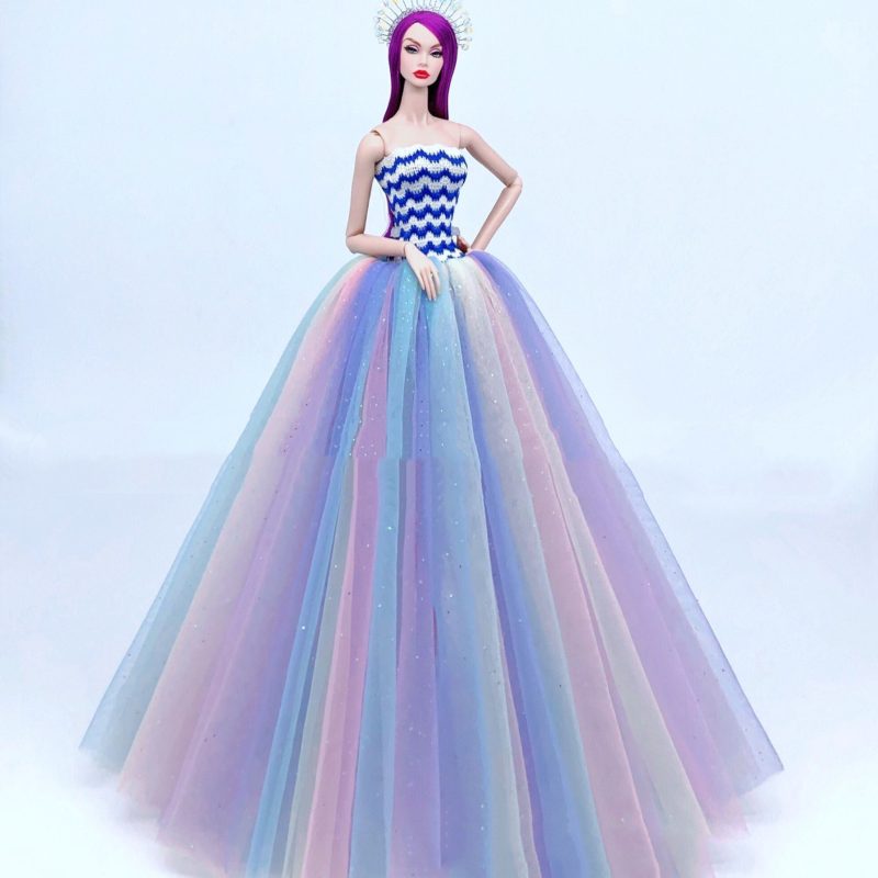Colorful Flashing Big Wedding Dress Toy