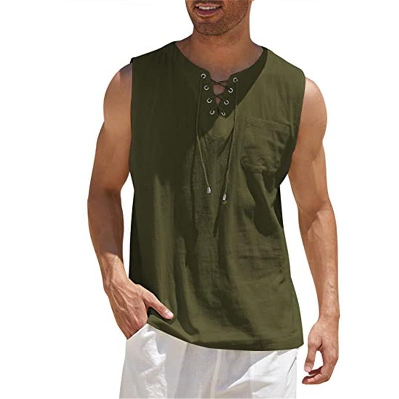 Tank Vest Tie Short Sleeve T-Shirt - Image 6