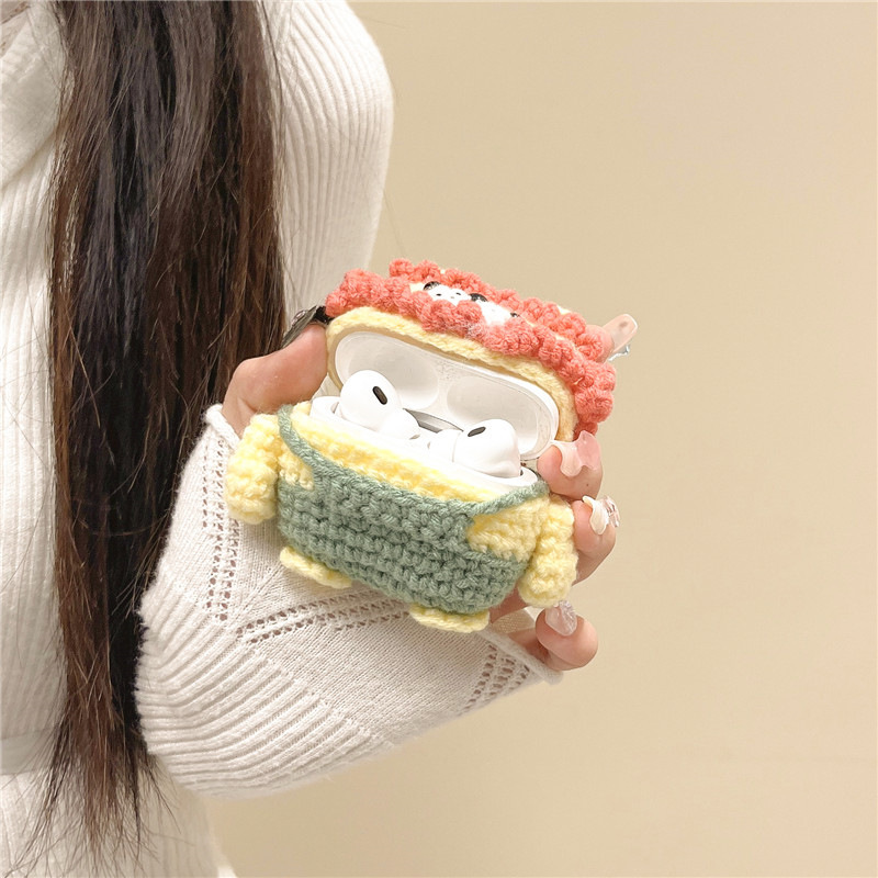 Plush Cartoon Cute Lion Earphone Case - Image 4