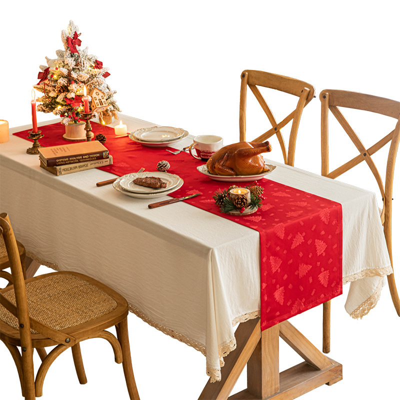 Christmas Jacquard Dark Dining Table Runner - Image 3