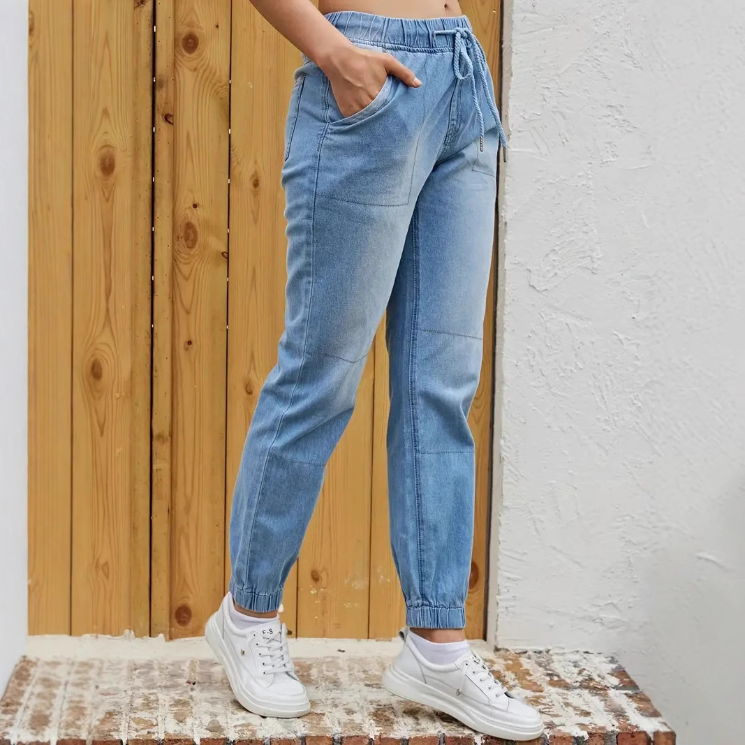 Elastic Waistband Jeans - Image 5