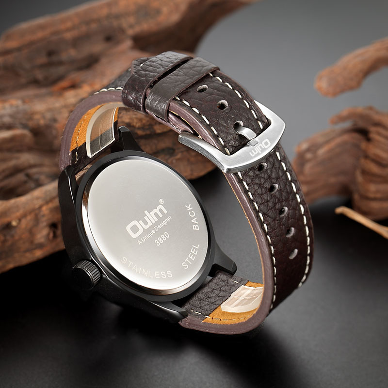 Leather Compass Big Size Watch - Image 4