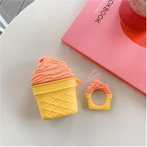 Ice Cream Liquid Silicone Earphone Case