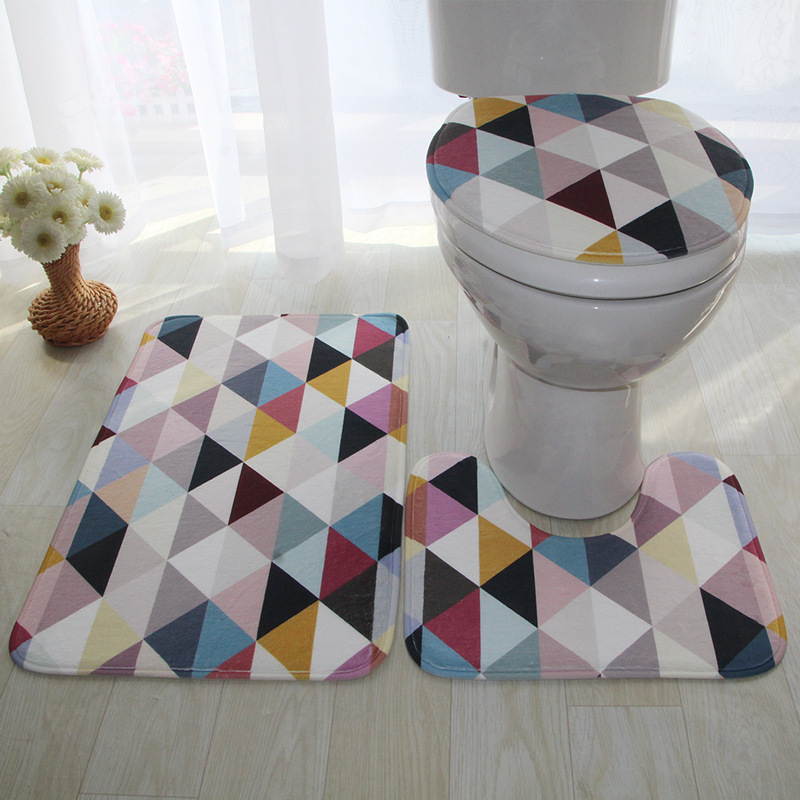Three-Piece Absorbent Whale Printed Bath Mat - Image 4