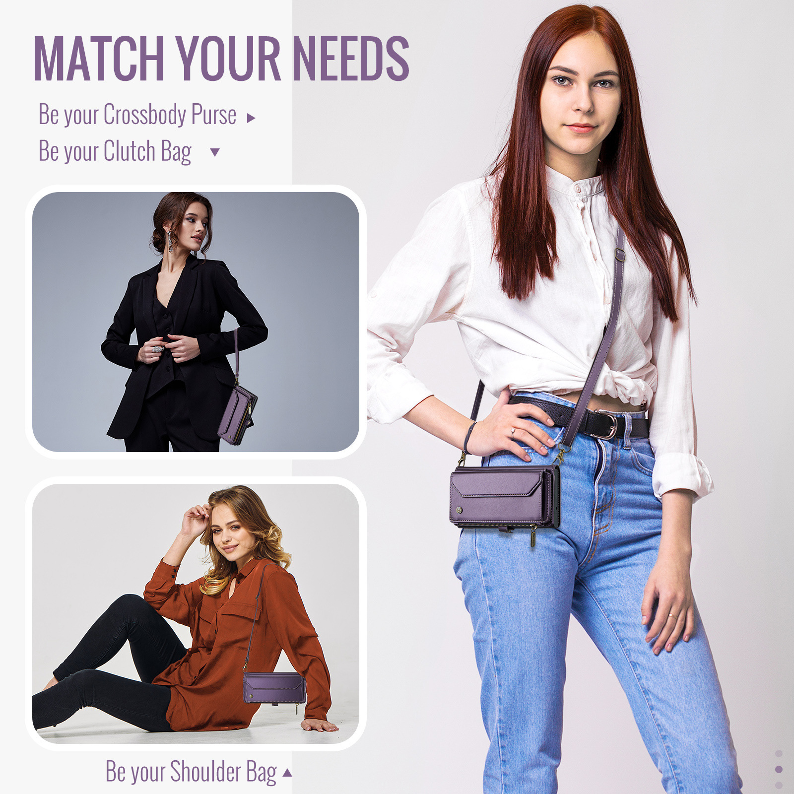 Leather Crossbody Bag Mobile Phone Case - Image 3