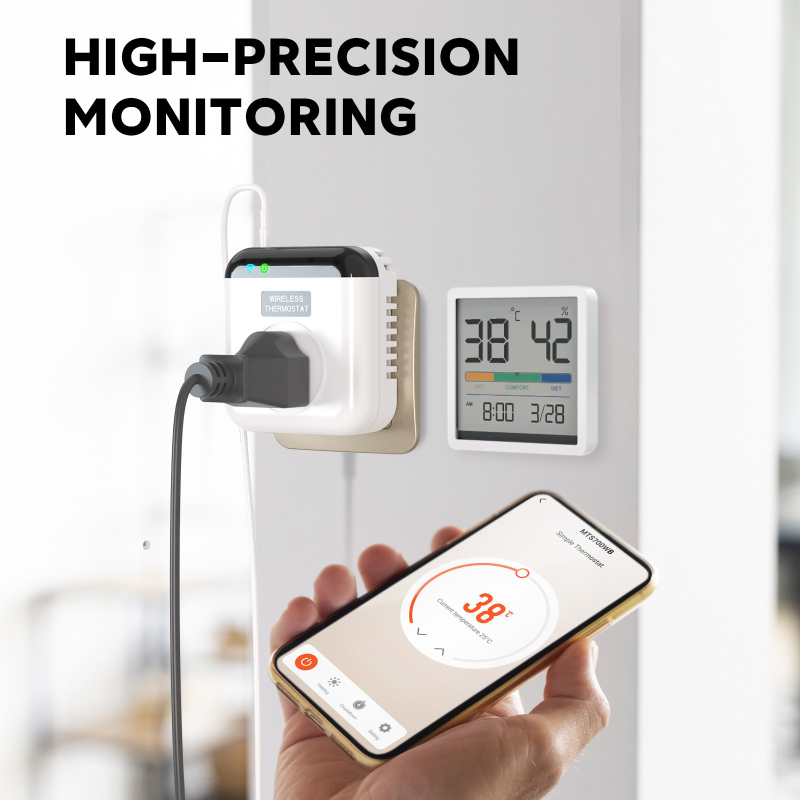 Thermostatic Smart Socket Remote Control Voice