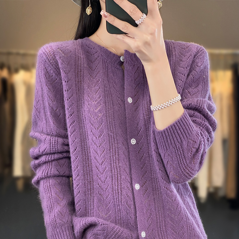 Slimming Cardigan Knitwear Loose Top Coat - Image 3