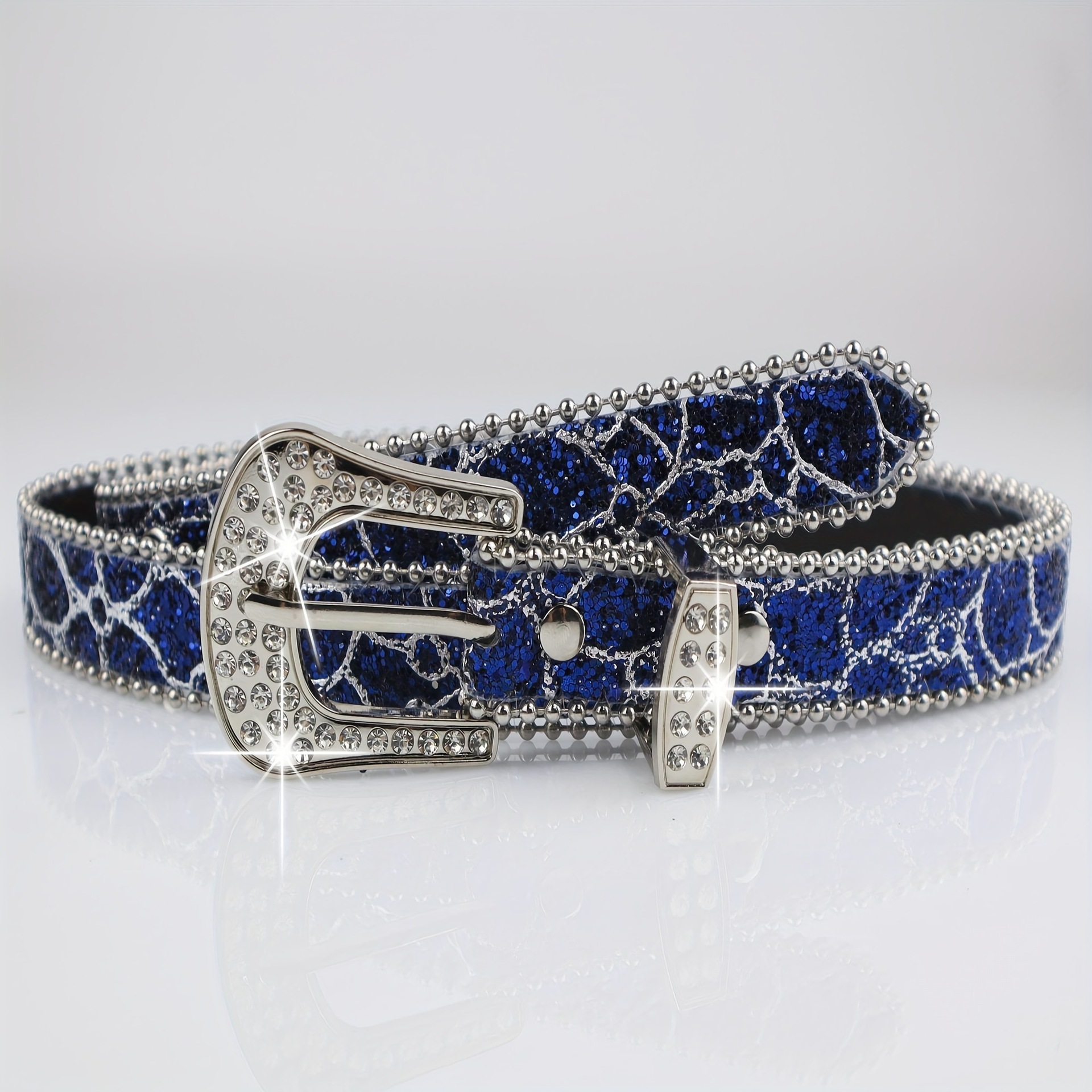 Rhinestone Women's Fashion Thin Belt - Image 7
