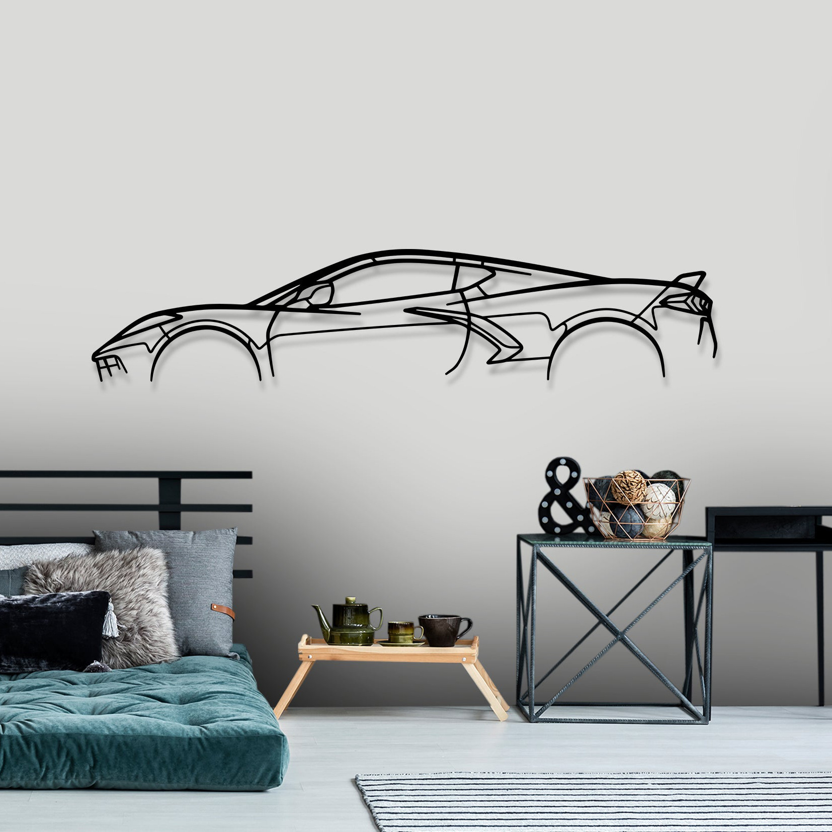 Gold Car Garage Wall Art Interior - Image 4