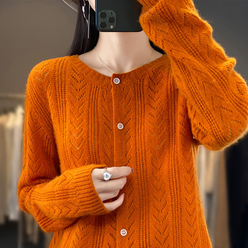 Slimming Cardigan Knitwear Loose Top Coat - Image 8