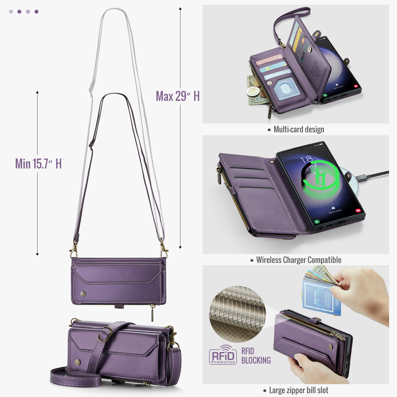 Leather Crossbody Bag Mobile Phone Case - Image 2