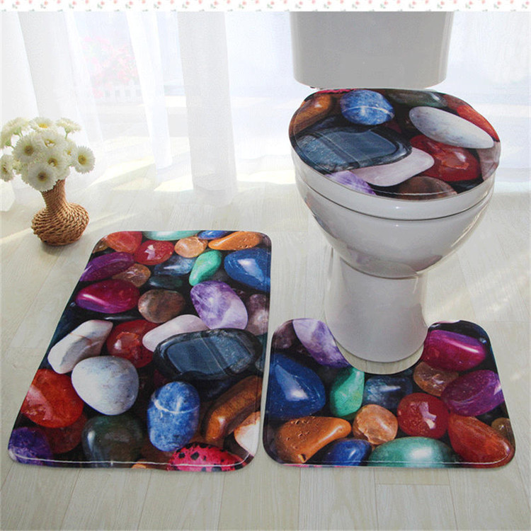 Three-Piece Absorbent Whale Printed Bath Mat - Image 6