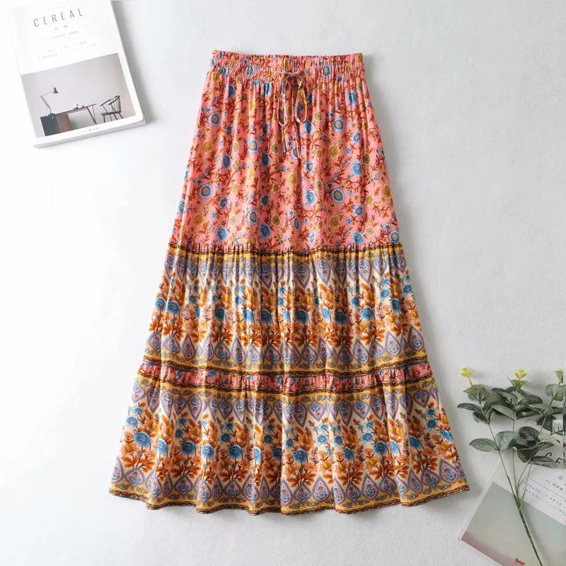 Women's Printed Elastic High Waist Skirt - Image 3