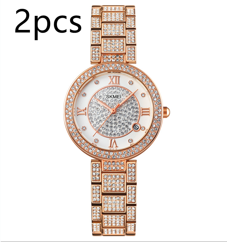 Gypsophila Diamond Shiny Gold Quartz Watch - Image 5
