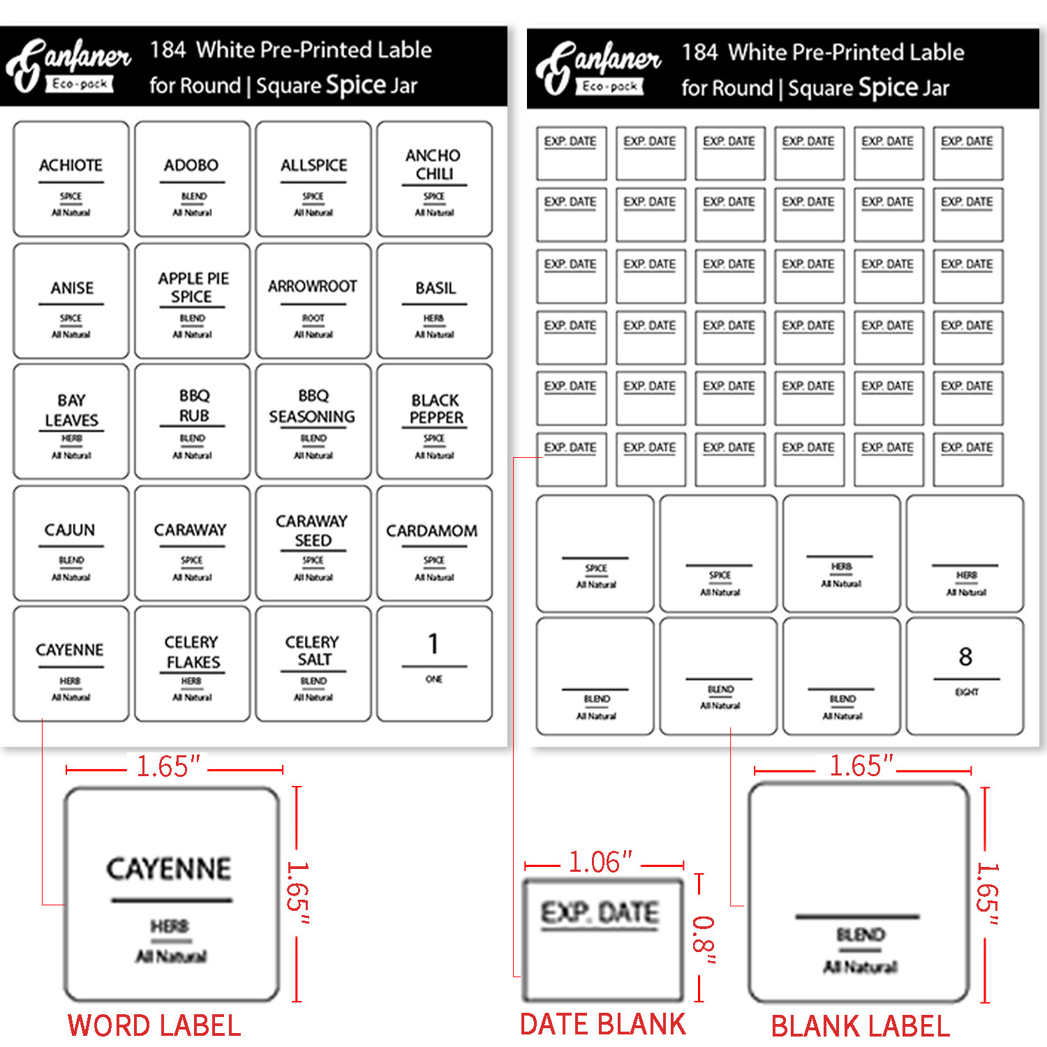 Waterproof Food Labels For Food Pantry - Image 2