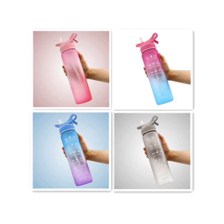 Straw Space Cup Sports Water Bottle - Image 3
