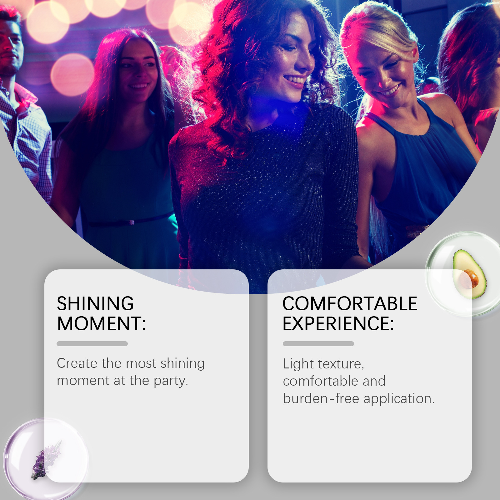Party Focus Silver Body Oil - Image 5