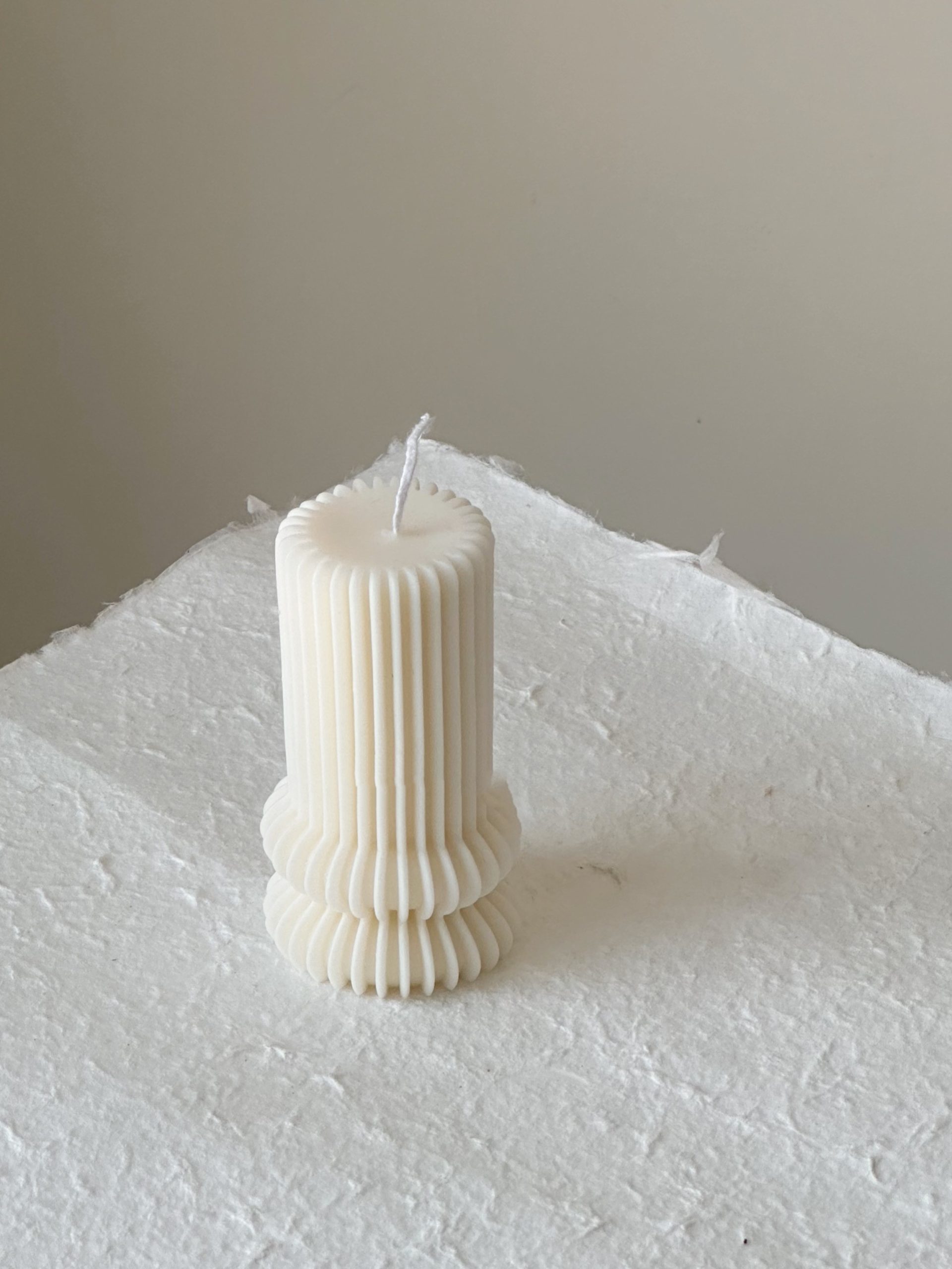 Striped Cylinder Handmade Aromatherapy Candle - Image 6