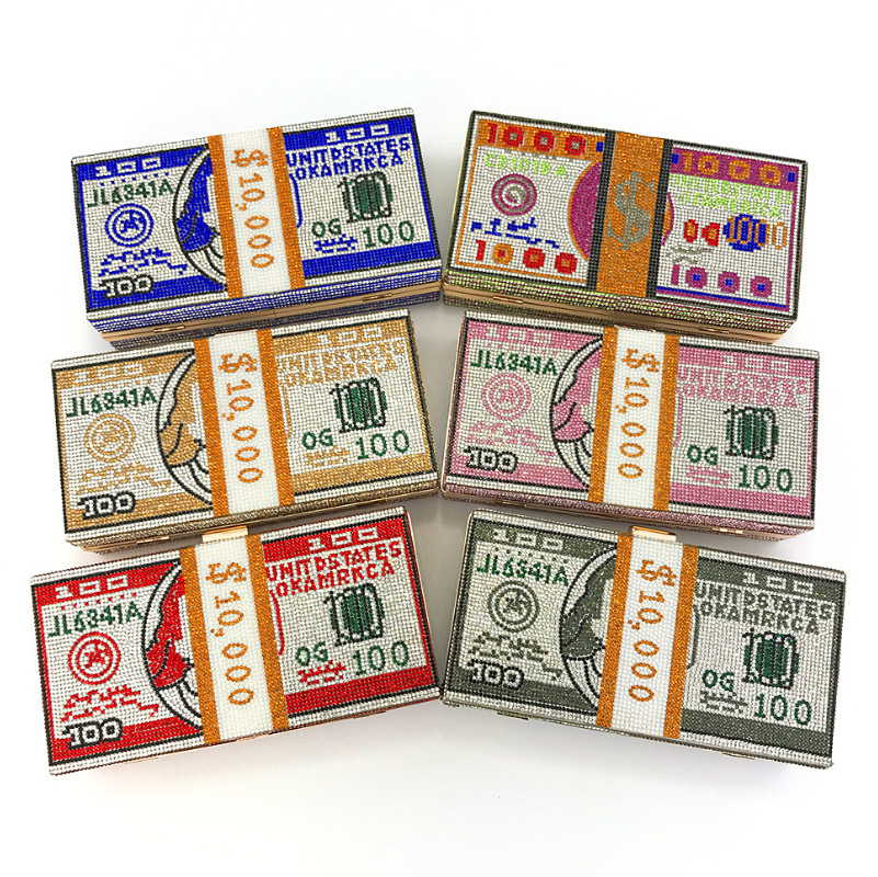 Crystal Diamond Cash Dollars Handbags