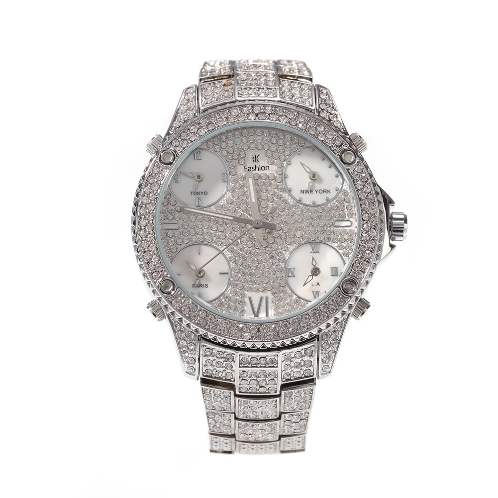 Full Diamond Large Dial Hip-Hop Men's Watches - Image 3