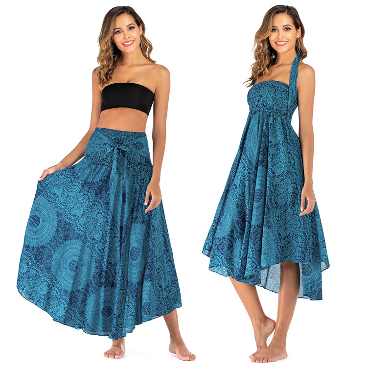 Ladies Fashion Two-Piece Swing Boho Skirt - Image 4