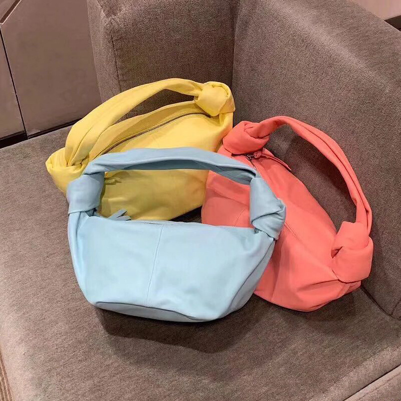 Colorful Cloud Dumpling Leather Handbag