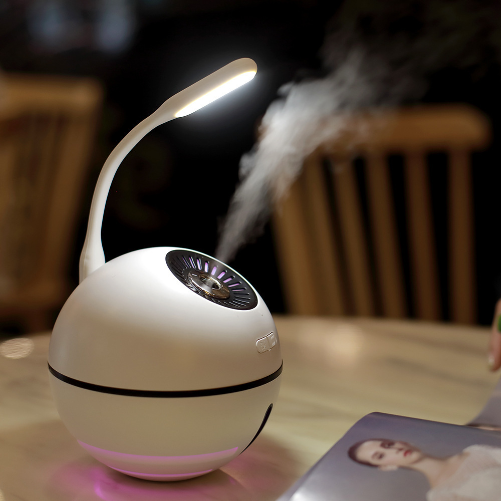 Rechargeable Humidifier Diffuser with LED Light Fan
