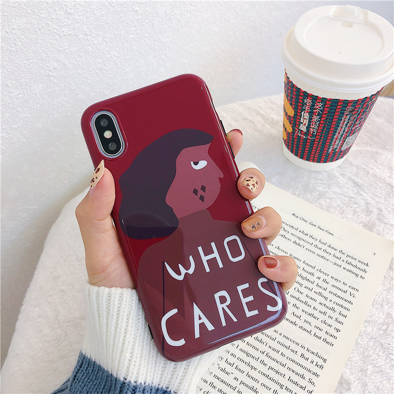 Han Feng Wine Red Girl Phone Case - Image 2