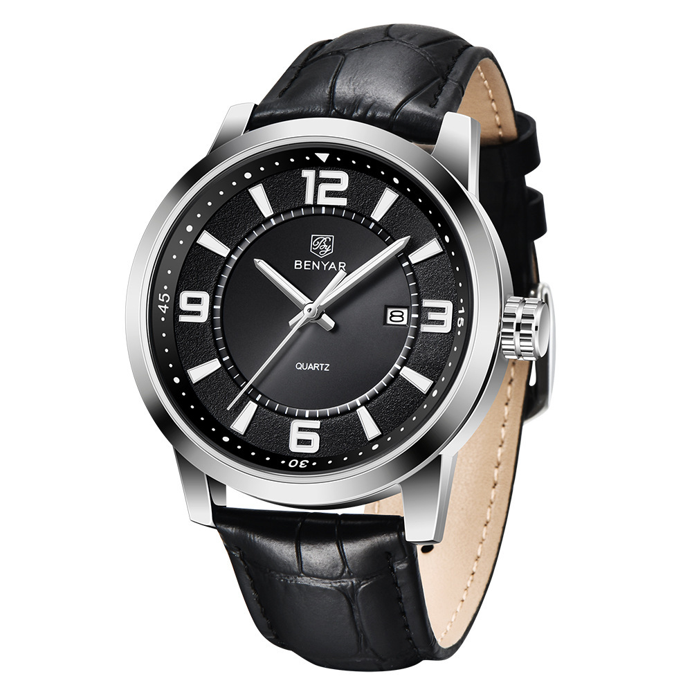 Benya Round Dial Men's Quartz Watch