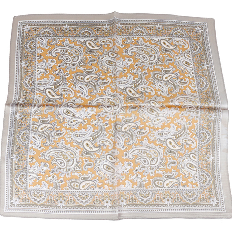 Men's Fashion Vintage Cashew Flower Silk Scarf - Image 7