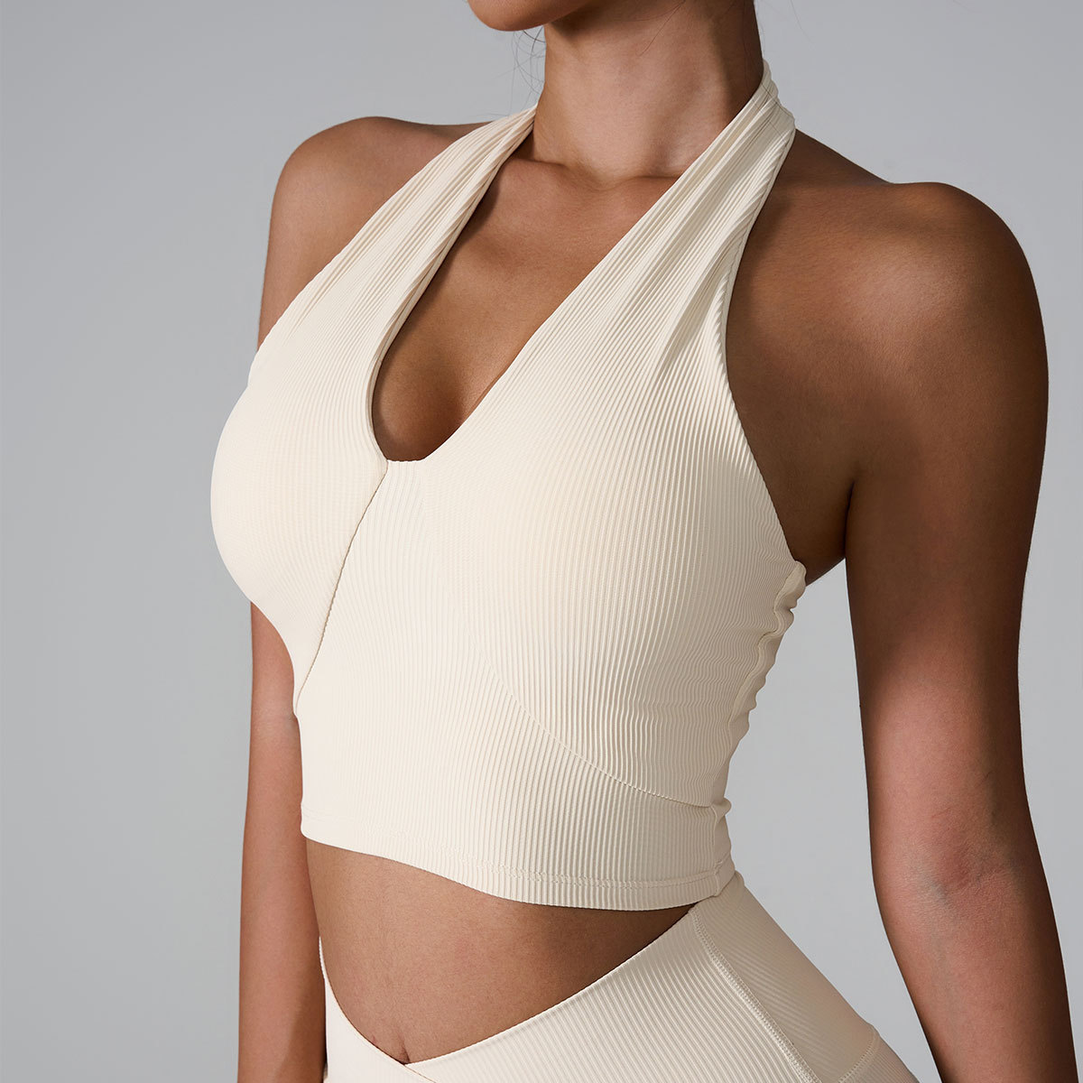 Shockproof Sports Halter Bra