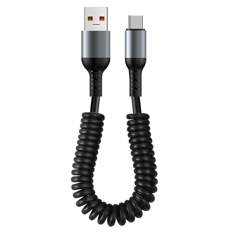 Spring Retractable Storage Phone Charging Cable - Image 5