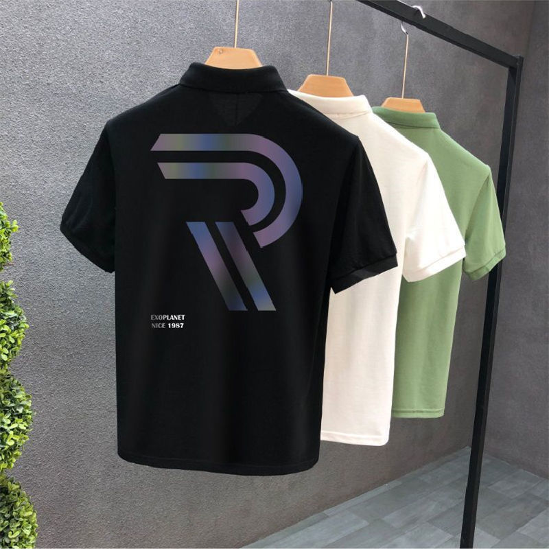 Polo Collar Short Sleeve Lapels T-Shirt - Image 6