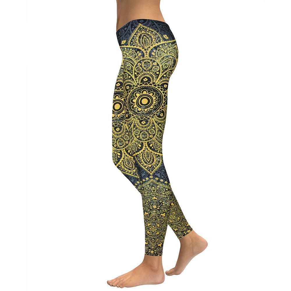 Yellow Gold Mandala Leggings