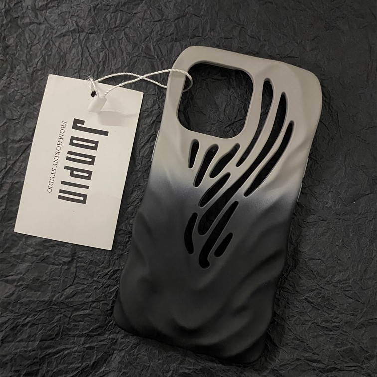 Titanium Gray Wind Hollowed Out Phone Case - Image 6