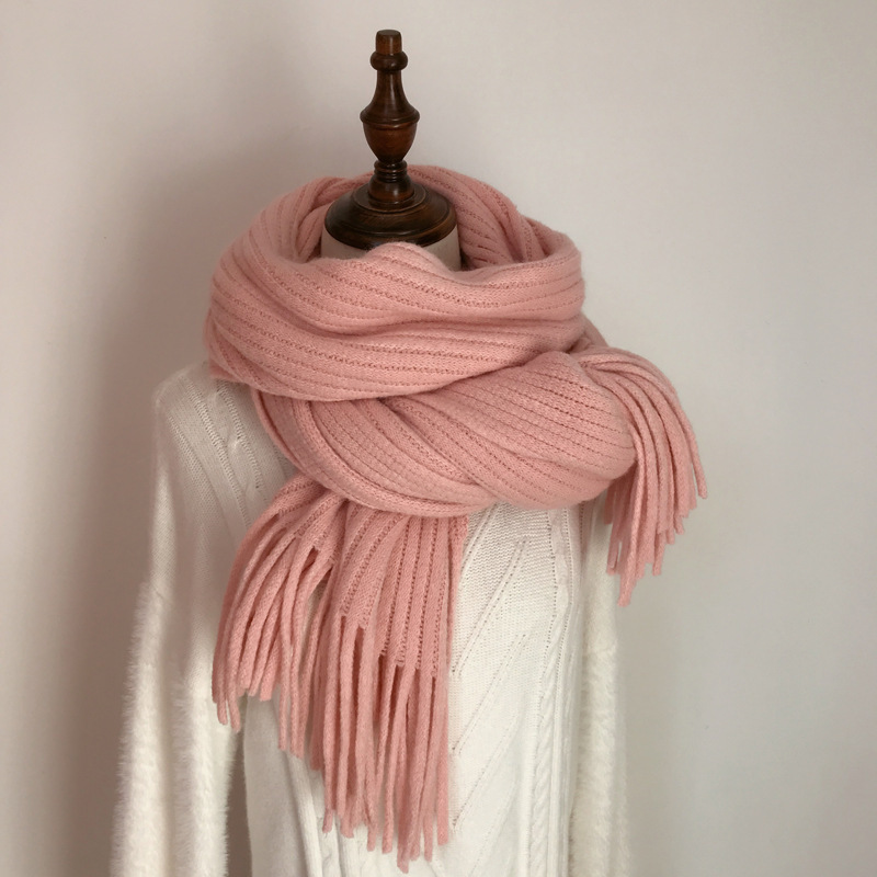 Versatile Knitted Couple Thickened Wool Scarf - Image 3