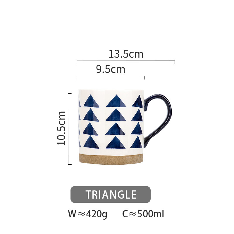 Ceramic Hand-painted Coffee Mug With Handle - Image 8